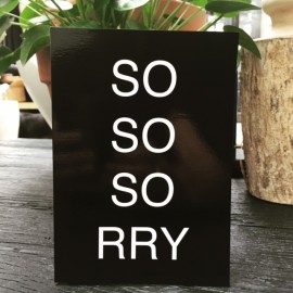 "Sorry" card xl