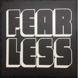 "Fearless" wall art sign xl 60x60cm